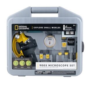 National Geographic Yellow and Black Microscope Set